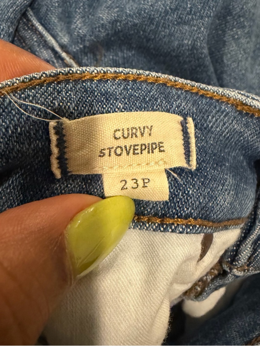 Madewell Curvy Stovepipe High Waist Jeans Size 23P Petite Mid Wash Cropped - Picture 4 of 4